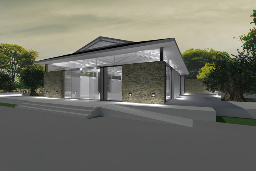 Casa con doble altura interior