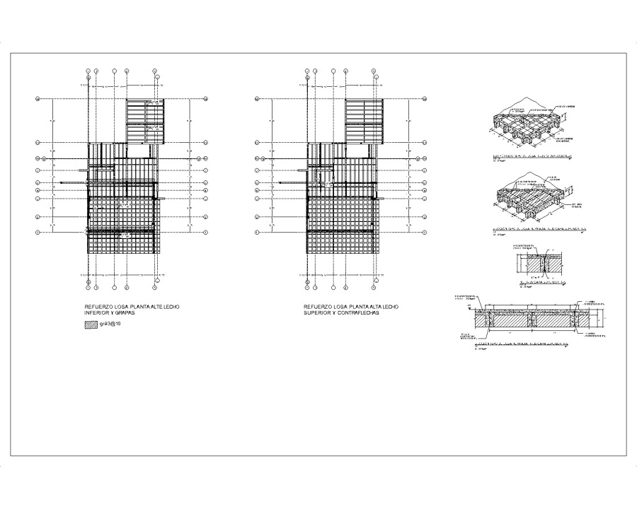 Plano estructural Sistema de piso y detalles