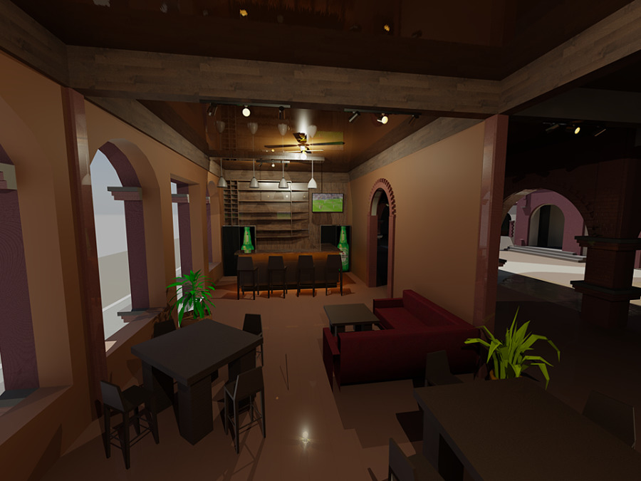 diseño interior para restaurante colonial