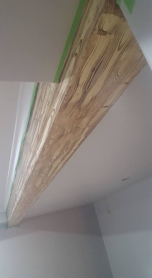 Imitación madera en vigas de concreto