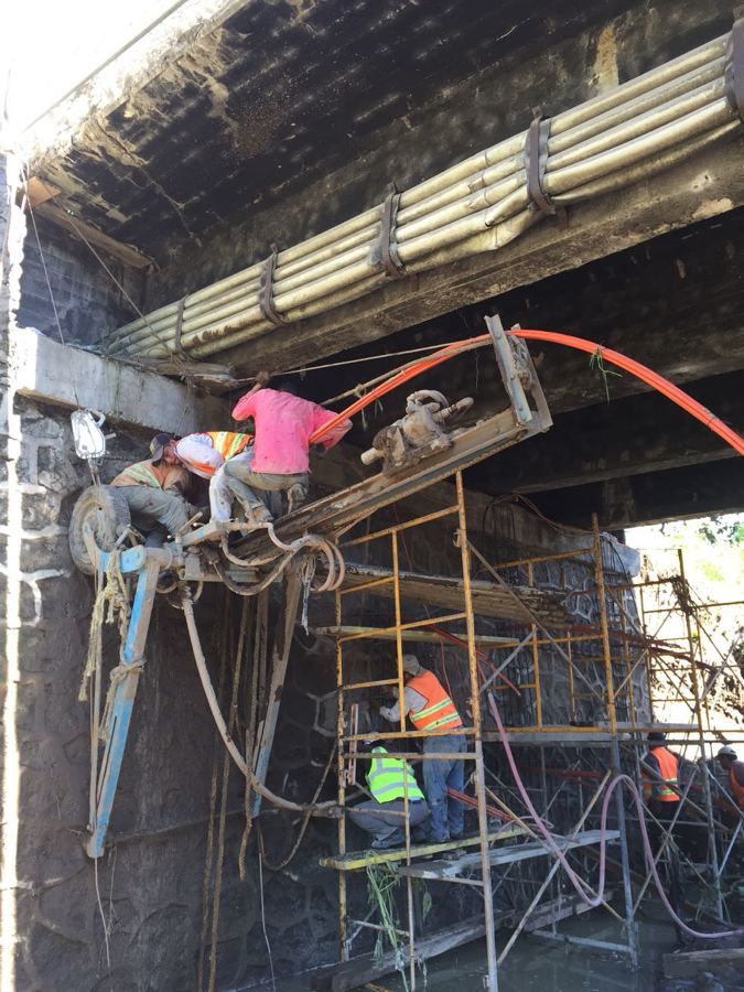 Perforacion Para anclaje de muro pantalla