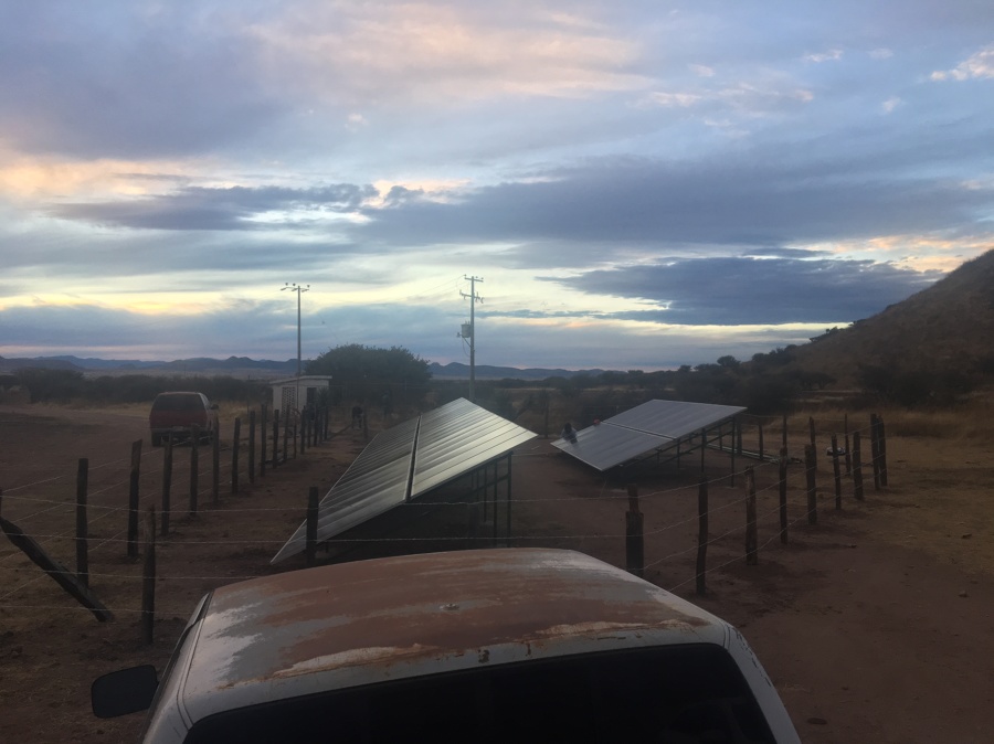 Colocación de módulos solares 