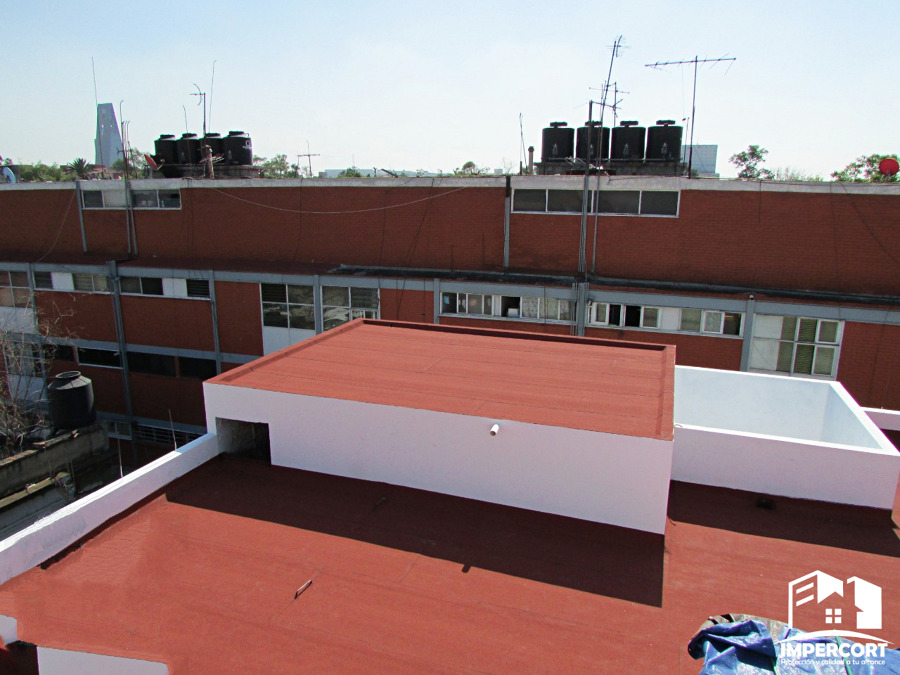 Membrana prefabricada color rojo