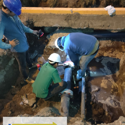 Instalación de línea de suministro