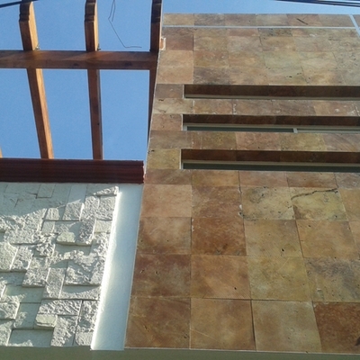 Fachadas, Forrado en Piedra Natural, Vigas de Madera 