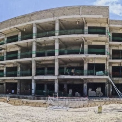 Estructura de concreto de Hotel Planet Hollywood Cancún QR