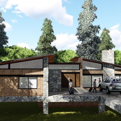 FACHADA CABAÑA MONTERREAL