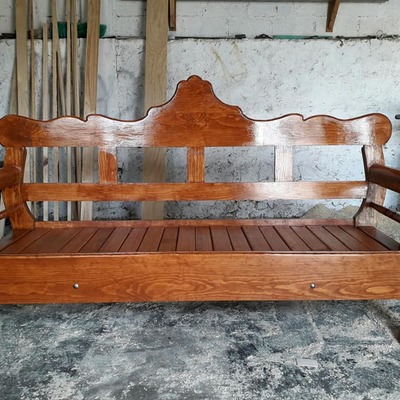 Sofa Cama Madera Rustico