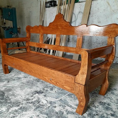 Sofa Cama Madera Rustico