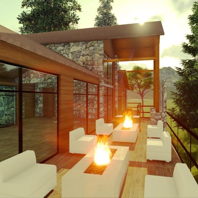 TERRAZA CABAÑA MONTERREAL