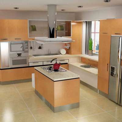 cocina mediana con isla