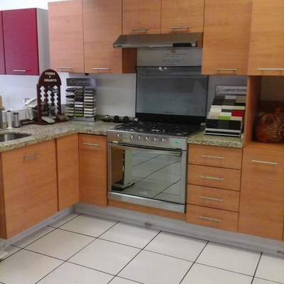 cocina en sala de exhibicion