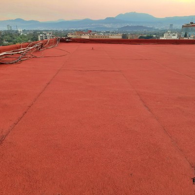 Impermeabilizante prefabricado terracota.