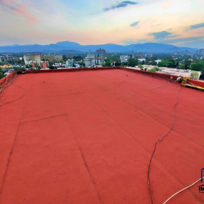 Impermeabilizante prefabricado terracota.