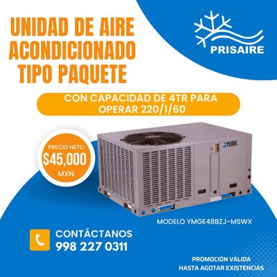 UNIDAD DE AIRE ACONDICIONADO TIPO PAQUETE