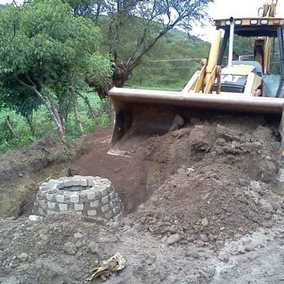 Construcción de alcantarillado sanitario