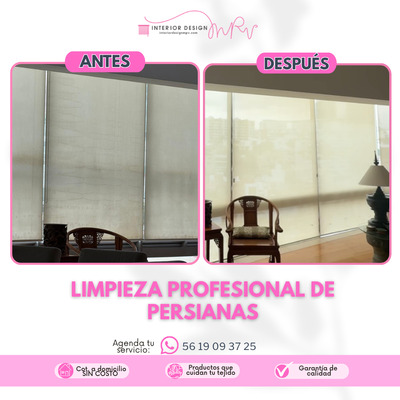 Lavado de persiana celular.