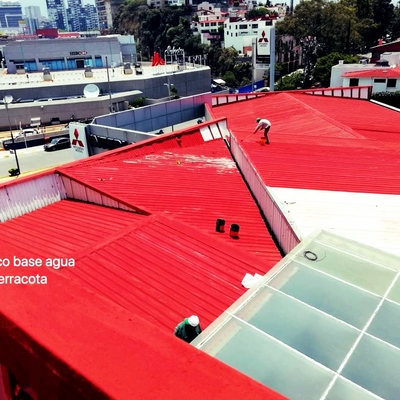 Sistema base agua color rojo terracota