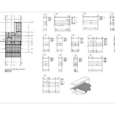 Plano estructural Trabes y detalles planta alta