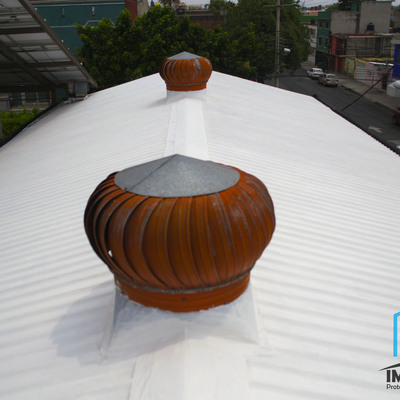 Impermeabilizacion tradicional blanco fresco, aislante termico.