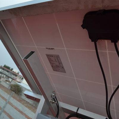 Parte trasera panel y vista inversor