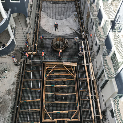 Armado y cimbrado de espejo de agua