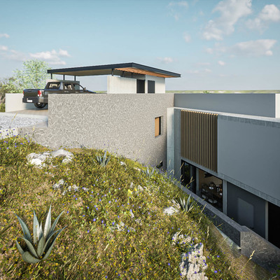 Alzado Principal Casa Roble