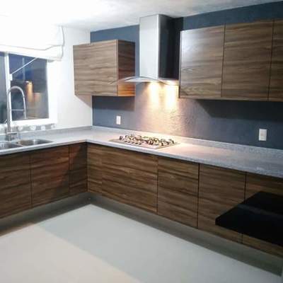 Cocina en melamina de parota