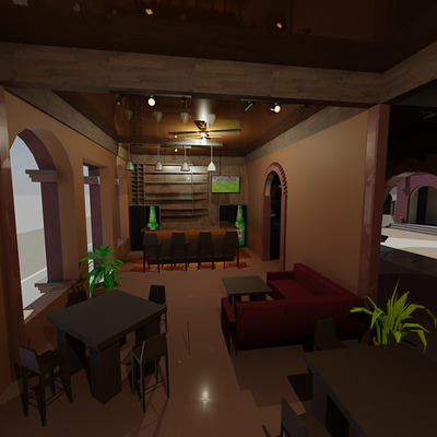 diseño interior para restaurante colonial