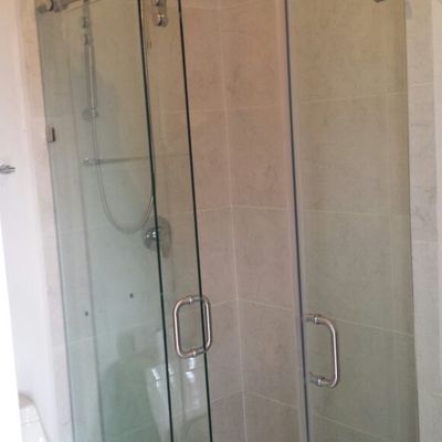 Cancel baño cristal 10mm escuadra corredizo