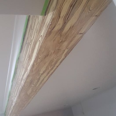 Imitación madera en vigas de concreto