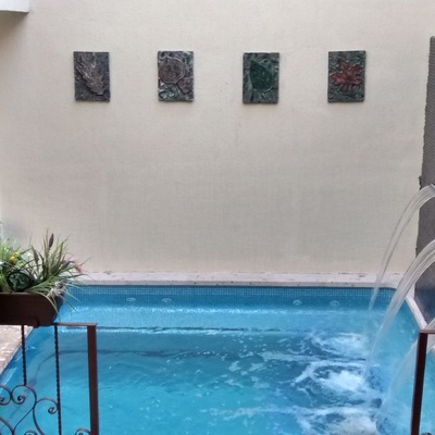 Alberca cascada desnivel