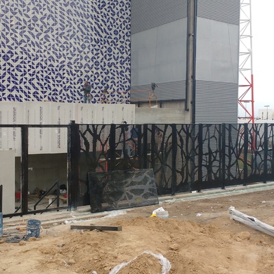 Instalación de lamina en fachada