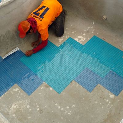 instalación de mosaico
