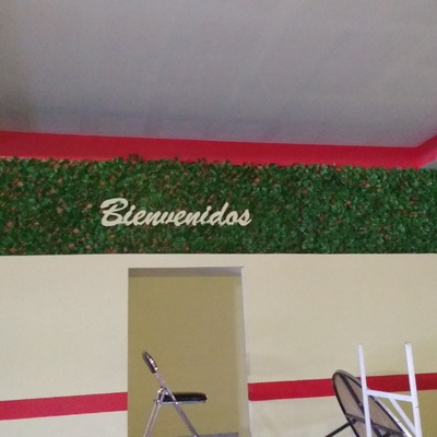 Colocación de follaje artificial decorativo