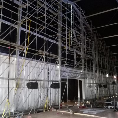 Montaje de Andamio para escenario