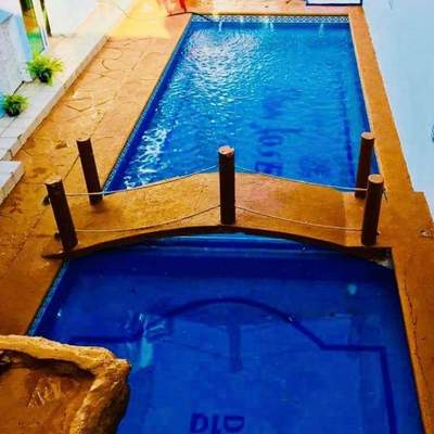 Área interior de bungalows