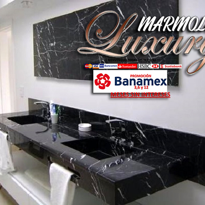 Preicoso lavamanos doble de negro monterrey