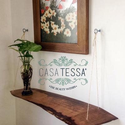 Repisa Colgante de Nogal