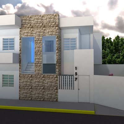fachada de remodelacion vivienda