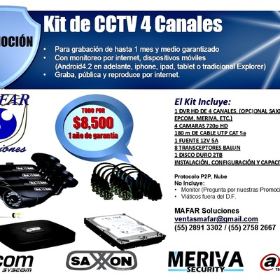 kit 4 cámaras