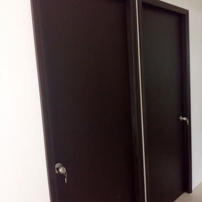 puertas de tambor color chocolate