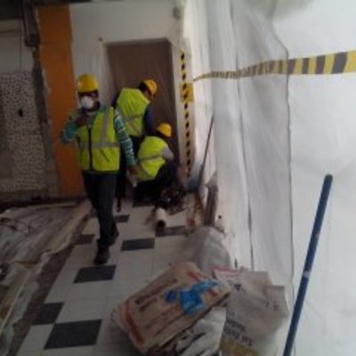 Trabajos de remodelacon en una empresa