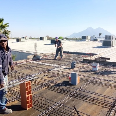 cimbrado armado y vaciado de losa