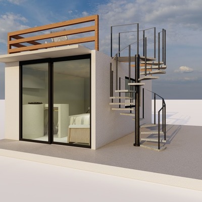 Cabañas modernas compactas