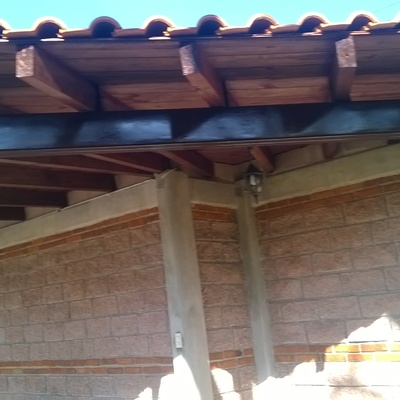 TEJADO DE DUELA , VIGAS , TEJA 