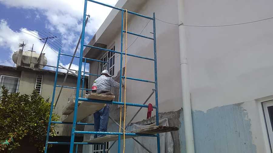 Aplicación de capa fina con Estuco