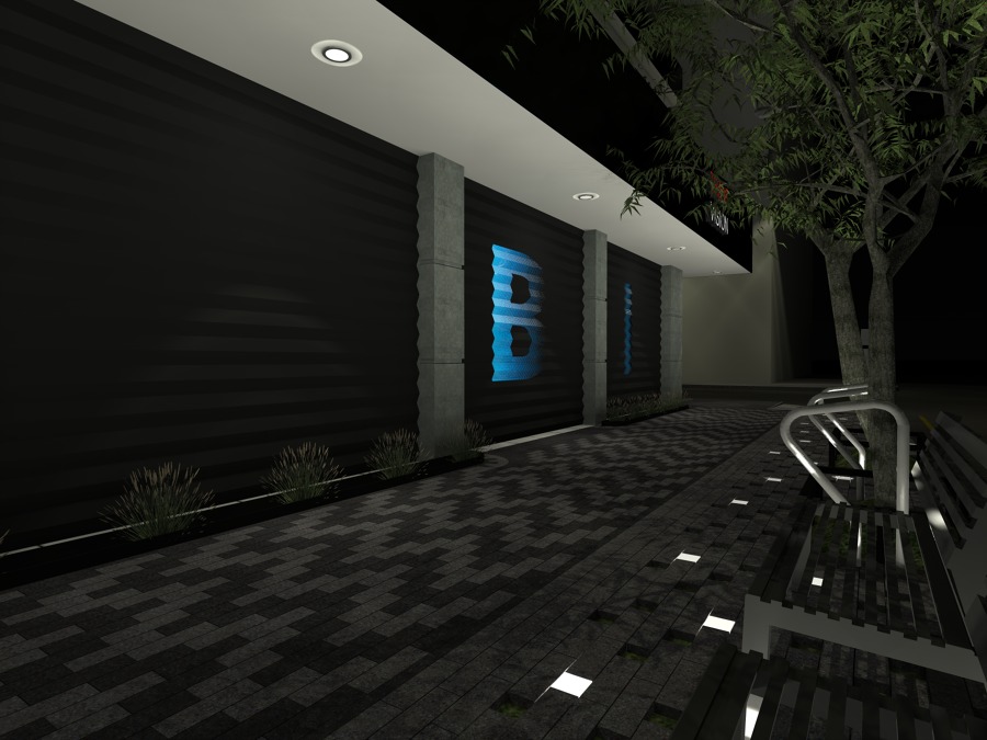 Diseño exteriores tienda de bicicletas