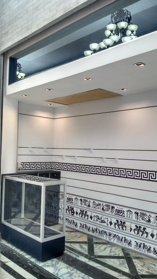 Escalera plegadiza cerrada.