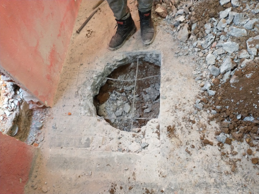 Excavación para zapatas